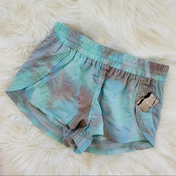 Free People Movement Tie Dye Shorts S Blue - Picture 2 of 11